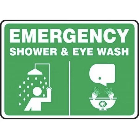 Accuform EMERGENCY SAFETY SIGN SHOWER  MFSD930XP MFSD930XP